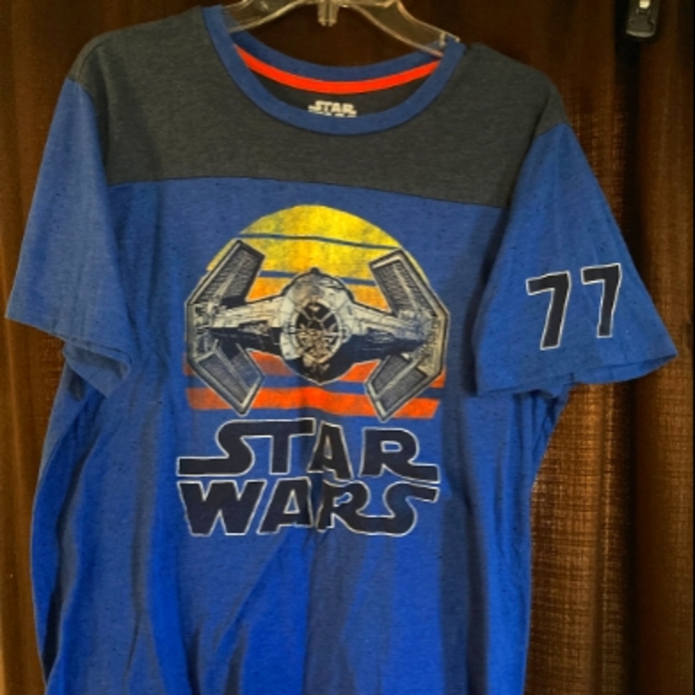 Star Wars TShirt with 77 on Sleeve-XL